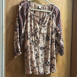 NWOT Lucky Brand peasant blouse size 1 X